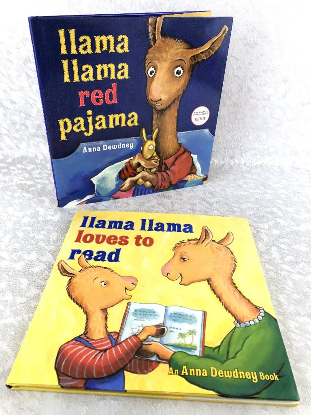 Llama Llama 2-Book Set Red Pajama + Loves to Read Hardcover by Anna Dewdney NWT